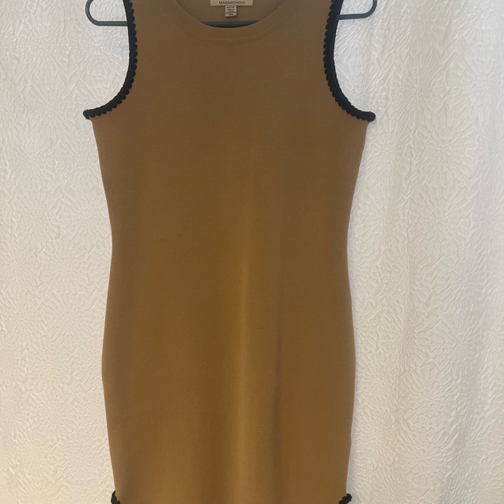 Elegant Tan Sleeveless Dress